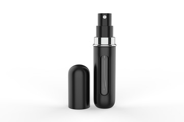 Blank Refillable Aluminum Atomizer For Branding, 3d render illustration.