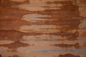 Close up of rusty zinc,Rusty zinc surface texture.