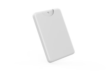 Blank Small Pocket Perfume Plastic Container For Branding, 3d render illustration.