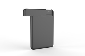 Blank Small Pocket Perfume Plastic Container For Branding, 3d render illustration.