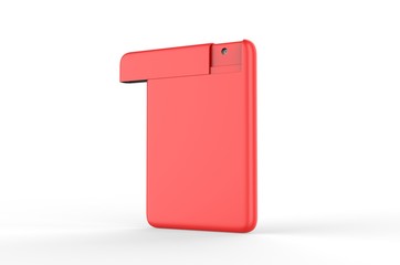 Blank Small Pocket Perfume Plastic Container For Branding, 3d render illustration.