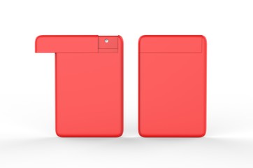 Blank Small Pocket Perfume Plastic Container For Branding, 3d render illustration.