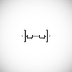 Crossfit related icon on background for graphic and web design. Creative illustration concept symbol for web or mobile app