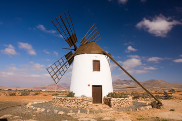 Windmill in La Corte in Antigua, Fuerteventura, Canary Islands, Spain, Europe