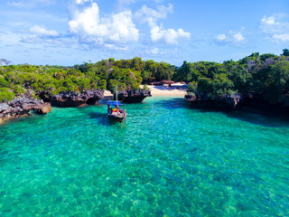 Paysage paradisiaque petite île Zanzibar
