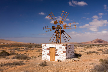 Windmill near Antigua, Fuerteventura, Canary Islands, Spain, Europe