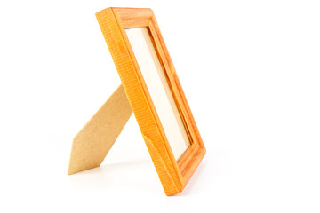 Desktop photo frame isolated on white background.