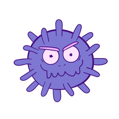 Coronavirus medical illustration, isolated on white background