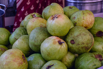 Picture of fresh organic guava fruit rich in vitamin c