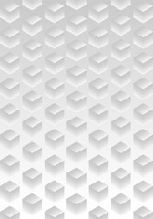 Abstract background with cubes. Abstract white 3D background.