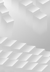 Abstract background with squares. Abstract white 3D background.