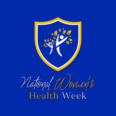 Vector illustration on the theme of National Women's health week begins on Mother's Day each year.