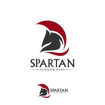 Spartan Logo Vector Template, Spartan Helmet Logo design concept