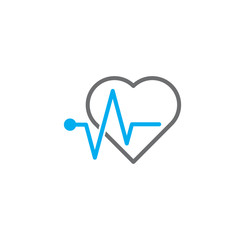 Pulse related icon on background for graphic and web design. Creative illustration concept symbol for web or mobile app