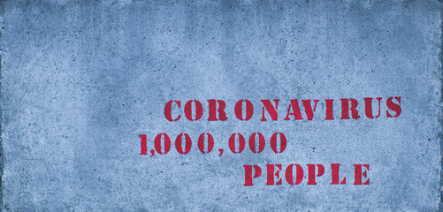 inscription-1,000,000 people infected with coronavirus