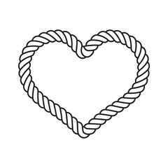 heart vector valentine icon lasso rope logo symbol cartoon character doodle illustration design © CNuisin