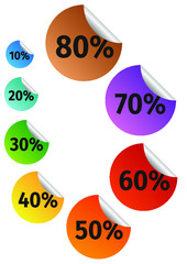 stickers promo ronds colorés