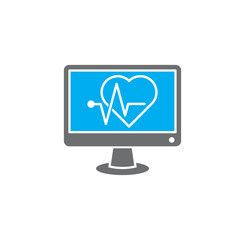 Pulse related icon on background for graphic and web design. Creative illustration concept symbol for web or mobile app