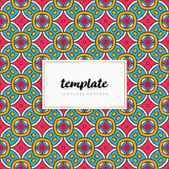 Colorful mandala seamless pattern vector