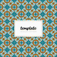 Colorful mandala seamless pattern vector