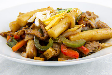 Stir-Fried Rice Cake with Soy Sauce