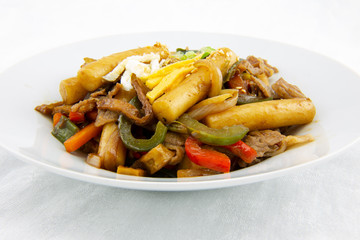 Stir-Fried Rice Cake with Soy Sauce