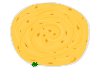 Laccha Roti indian Chapati or Bread Vector