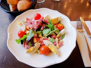 fresh salad with tomatoes and mozzarella