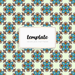 Colorful mandala seamless pattern vector