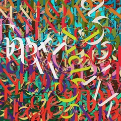 Abstract background blurred texture of shapes of colored lines and spots of paint