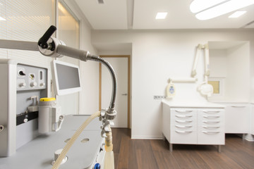 Dentistry room with modern equipment for making operations