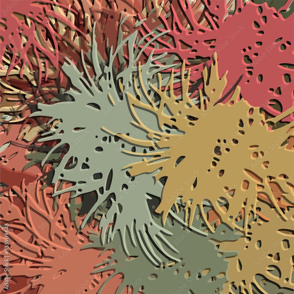 Poster abstract background blurred texture of shapes of colored lines and spots of paint