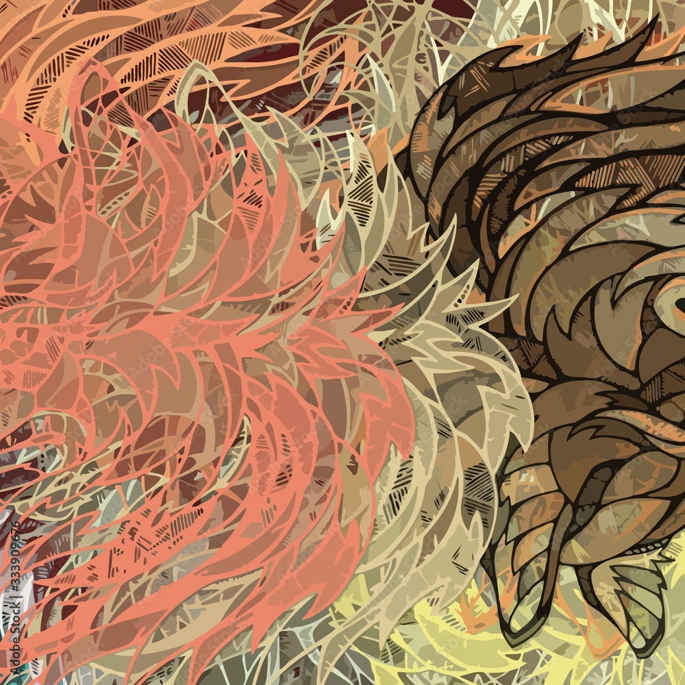 Aufkleber abstract background blurred texture of shapes of colored lines and spots of paint