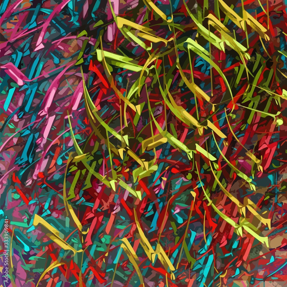 Poster abstract background blurred texture of shapes of colored lines and spots of paint