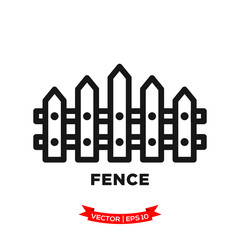 fence icon vector logo template