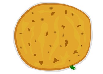 Missi Roti indian Chapati or Bread Vector