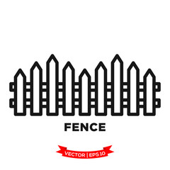 fence icon vector logo template