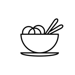 noodle icon vector design template