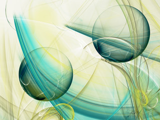 yellow abstract fractal background 3d rendering illustration