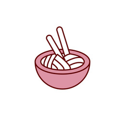 noodle icon vector design template