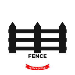 fence icon vector logo template