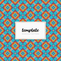 Colorful mandala seamless pattern vector