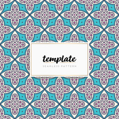 Obraz premium Colorful mandala seamless pattern vector