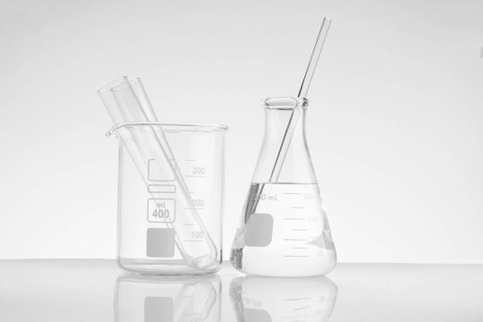 Laboratory glassware instruments empty equipment for chemical lab