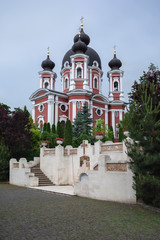 Beautiful view of the Curchi Monastery (Mănăstirea Curchi) located in Moldova