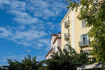 Ajaccio, Corsica / France.03/10/2015.Typical houses of Ajaccio in Corsica