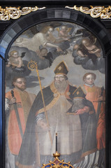 Saint Denis holding his head, altar of Saint Dionysius in the Church of Saint Catherine of...
