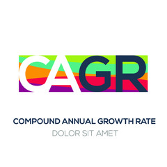 Creative colorful logo , CAGR mean (compound annual growth rate) .