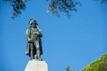 Ajaccio, Corsica / France.03/10/2015.Statue of Napoleon Bonaparte as first imperator of France, Ajaccio, Corsica