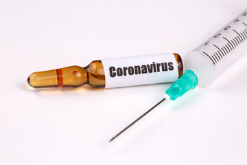 Vaccine concept for new Corona Virus Outbreak from China, Wuhan. Immunisation Vaccination for...
